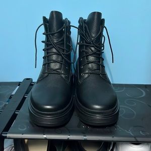 Never worn black Timberlands.